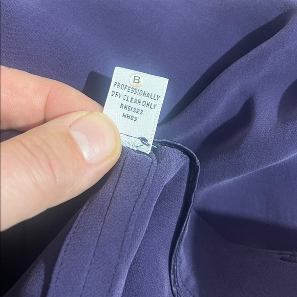 Josephine Chaus Vintage 100% Silk Trousers in Dark Plum Purple, Plus size 16 - Picture 8 of 11